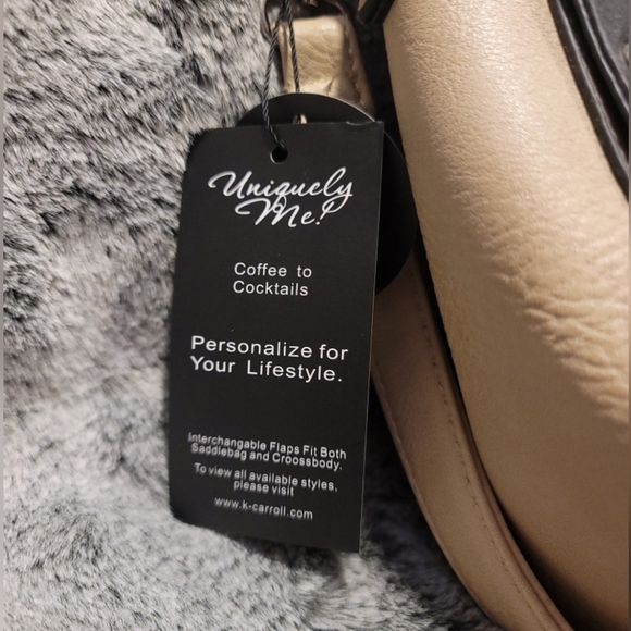 K Carroll Black and Cream Bag Crossbody Purse With RFID Protection *NEW* - Picture 6 of 6